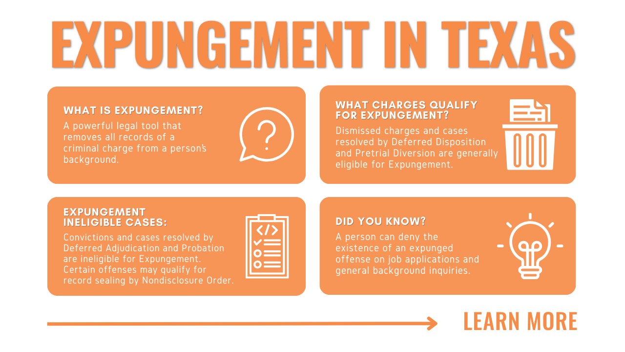 Texas Expungement Infographic for Constitutional Misdemeanor Charges.